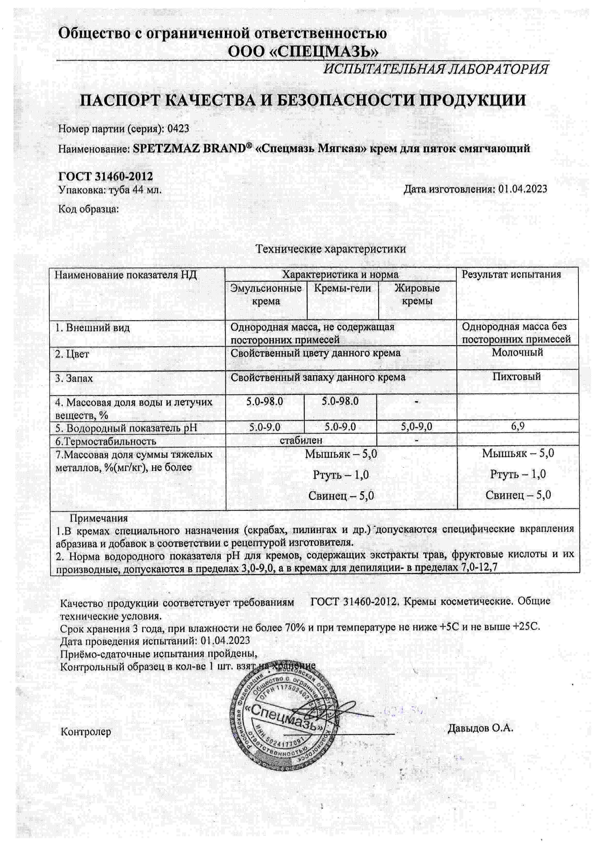 Паспорт №042023